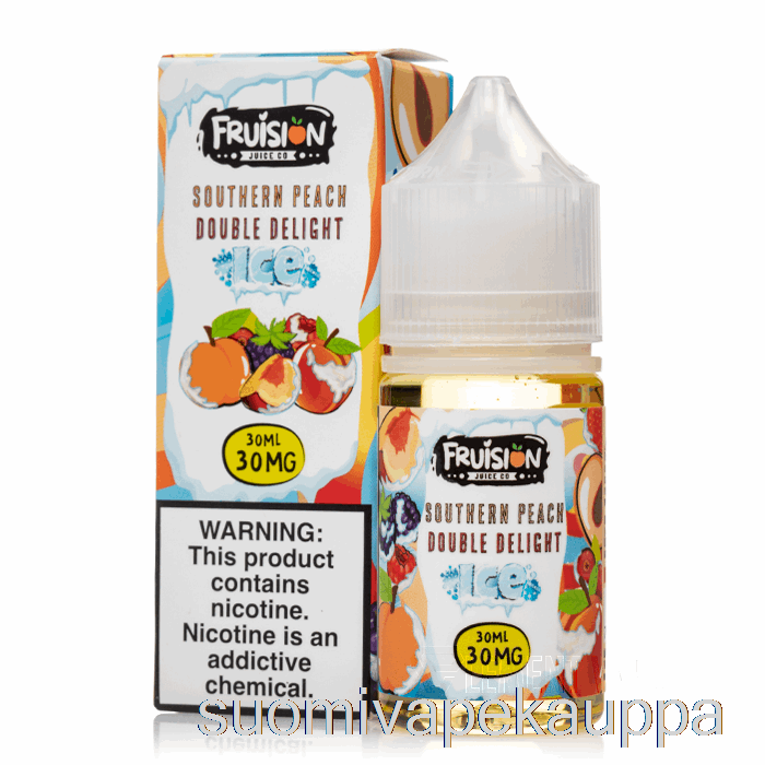 Vape Netistä Jäädytetty Eteläpersikka Double Delight - Fruision Suolat - 30ml 50mg